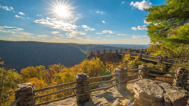 Coopers rock overlook in Fall 2 of 3