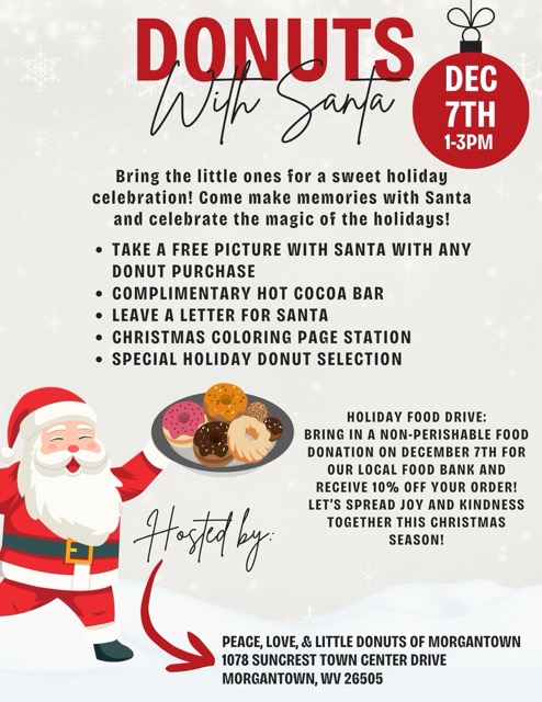 Donuts With Santa Flyer – 1 santa sightings morgantown wv