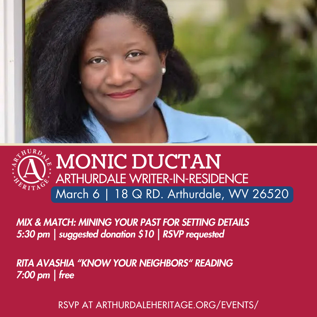 Monic-Ductan-insta Arthurdale Heritage Writer-In-Residence