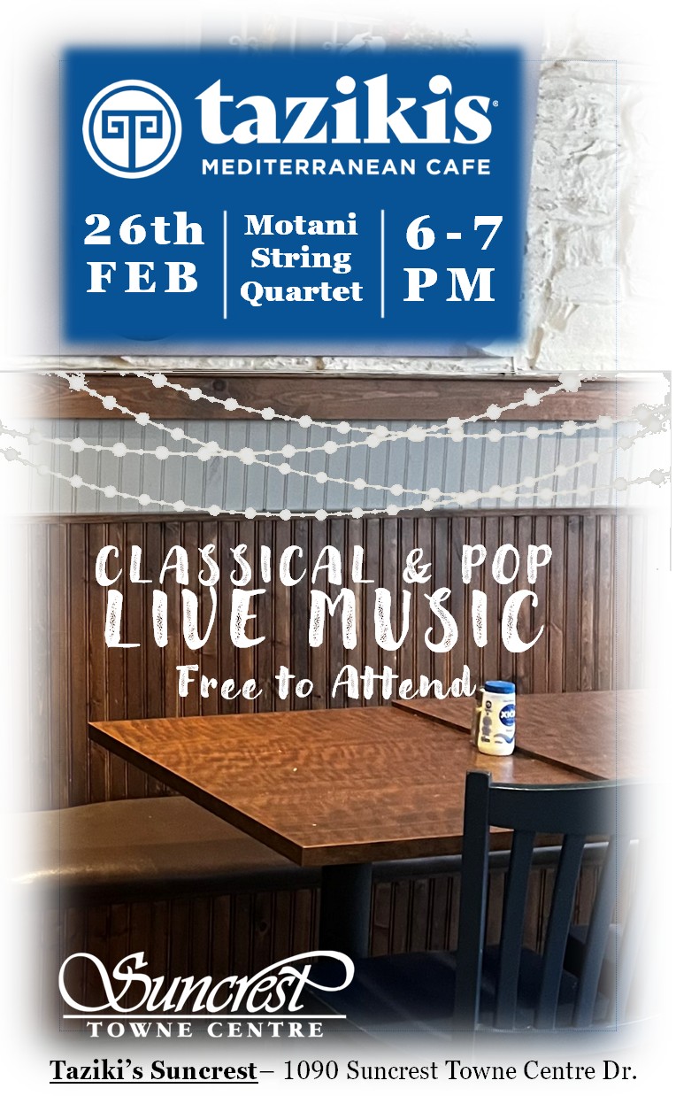 Classical and Pop Music at Taziki's Suncrest