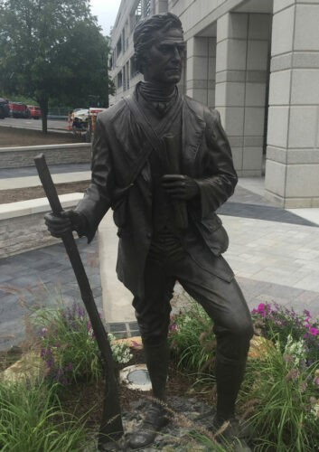 Colonial Zackquill Morgan Statue