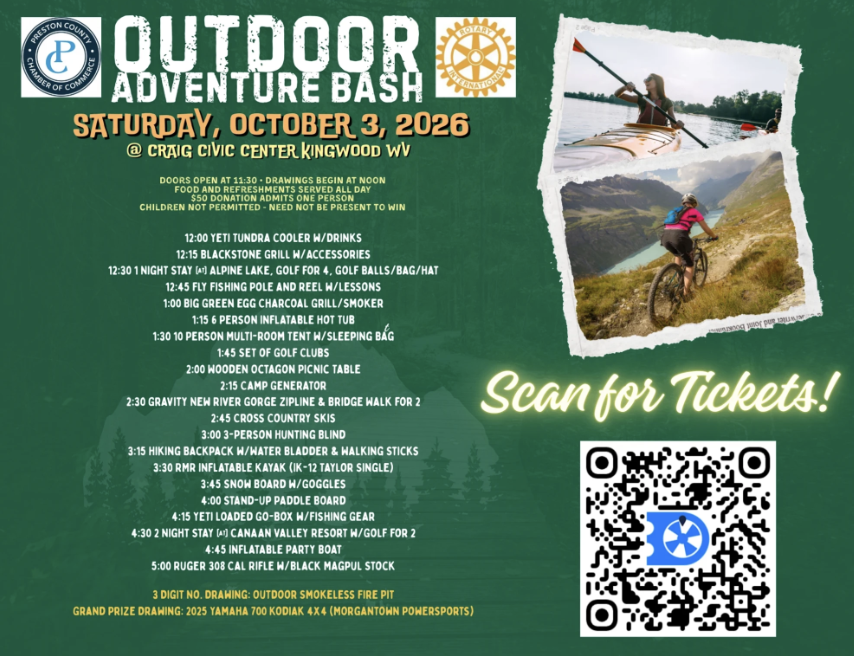 Screenshot 2026-03-27 at 11.25.36 AM Preston County Outdoor Adventure Bash Raffle