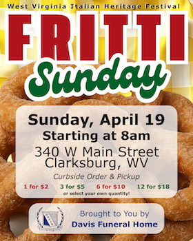 Fritti-Sunday-Social-Media West Virginia Italian Heritage Festival Fritti Sunday