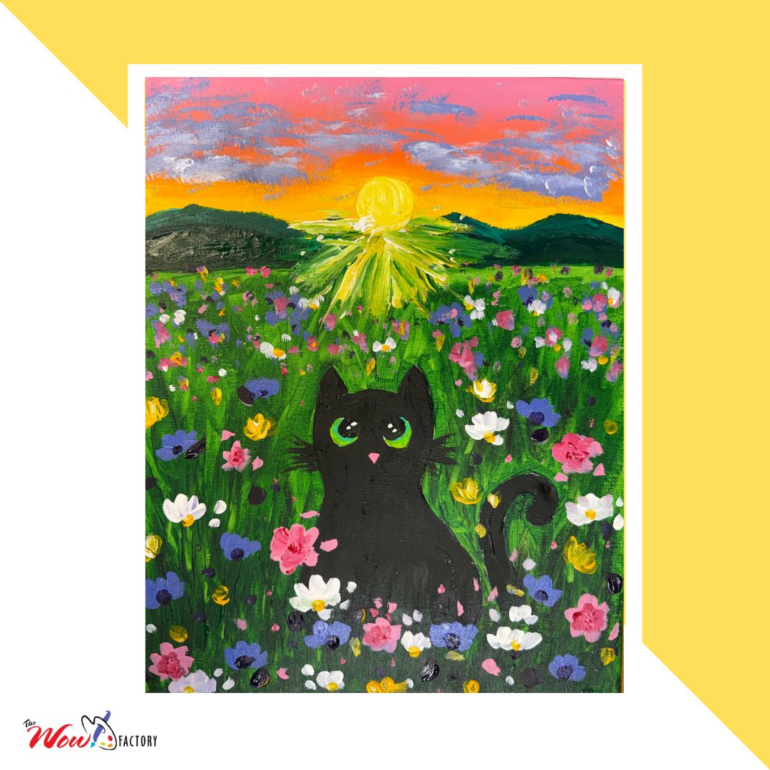 Paint-n-Sip-Sunset-Kitty The Davis Crew Kittens May Paint n’ Sip Fundraiser